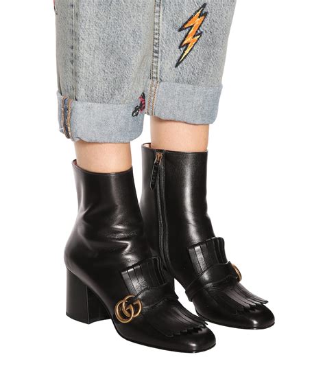 gucci marmont boots replica|Gucci Marmont fringe boots.